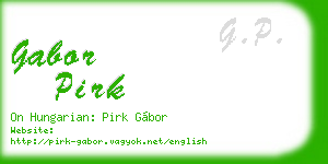 gabor pirk business card